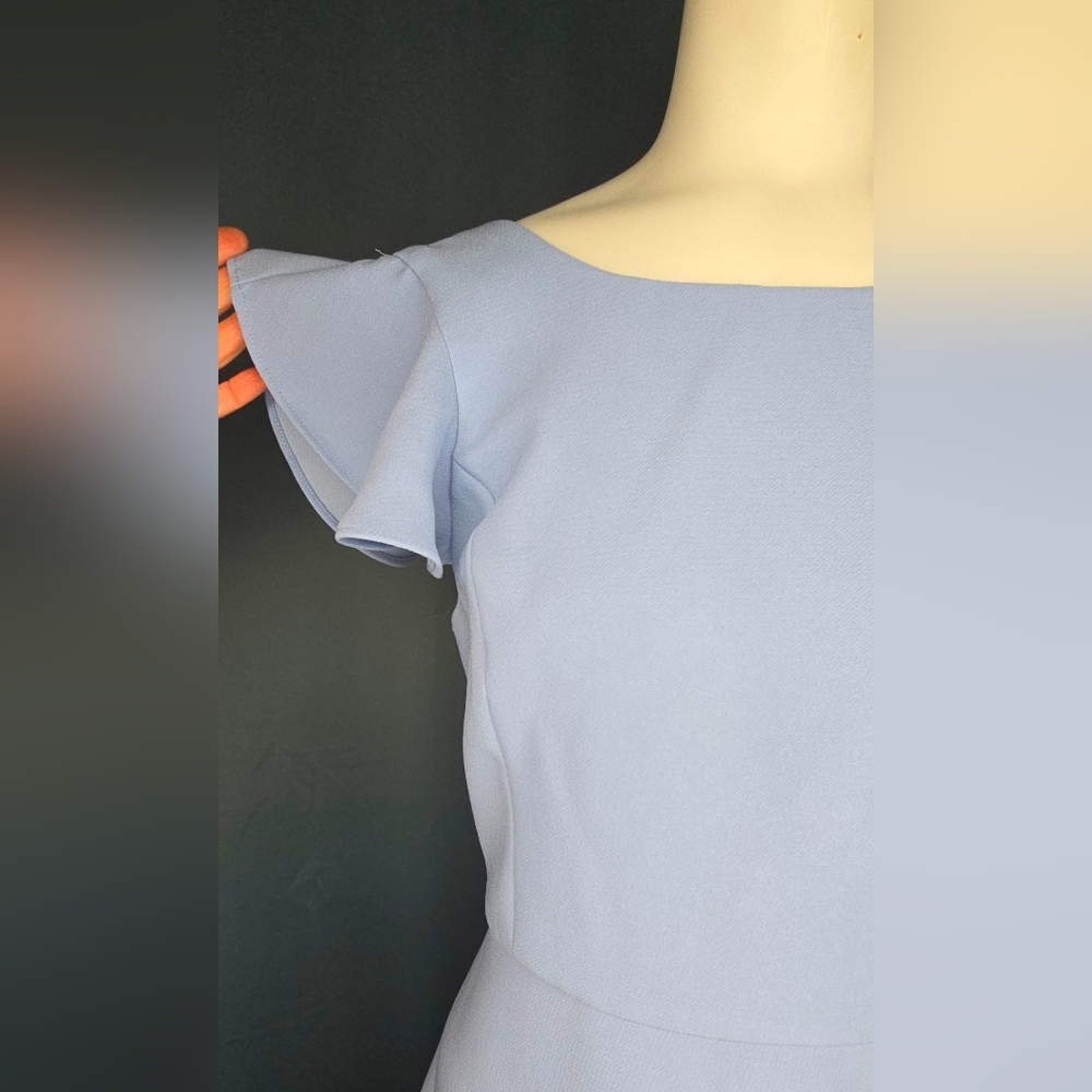 Bcbgeneration Periwinkle Blue Flutter Sleeve Fit … - image 3